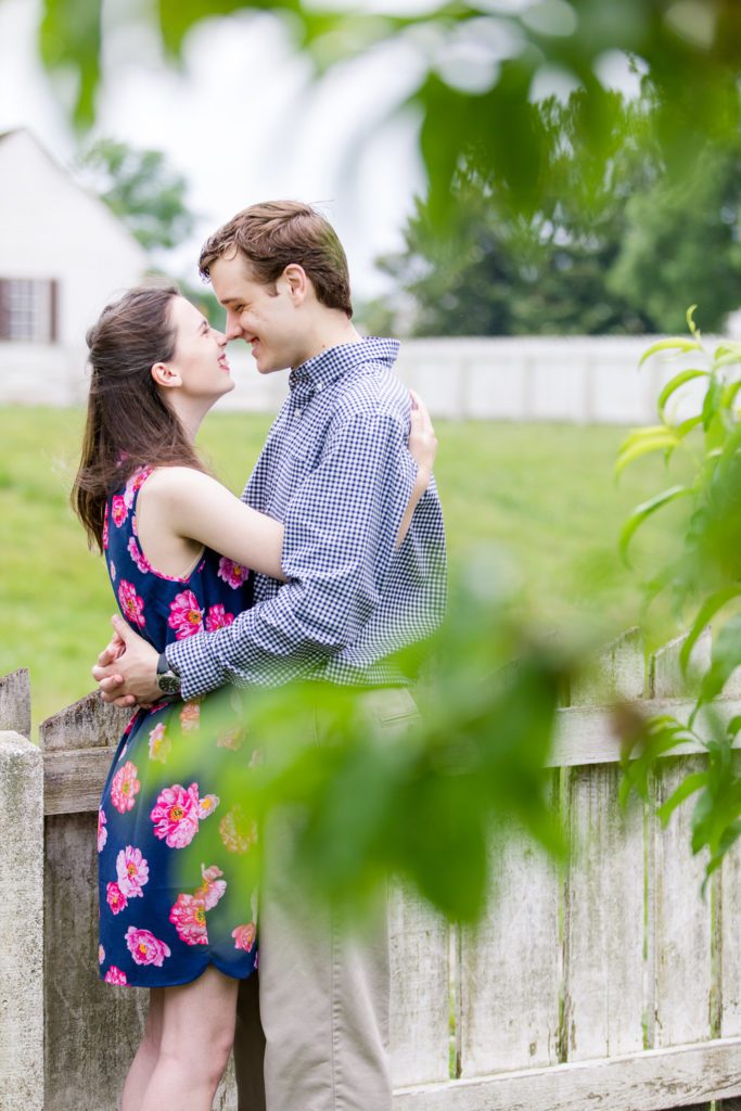 There is such beautiful green foliage for your engagement photos in Williamsburg, VA