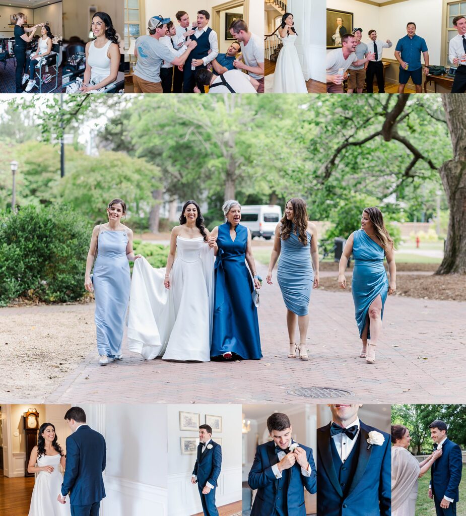 getting ready images at the Williamsburg Inn and Williamsburg Lodge for Wren Chapel wedding