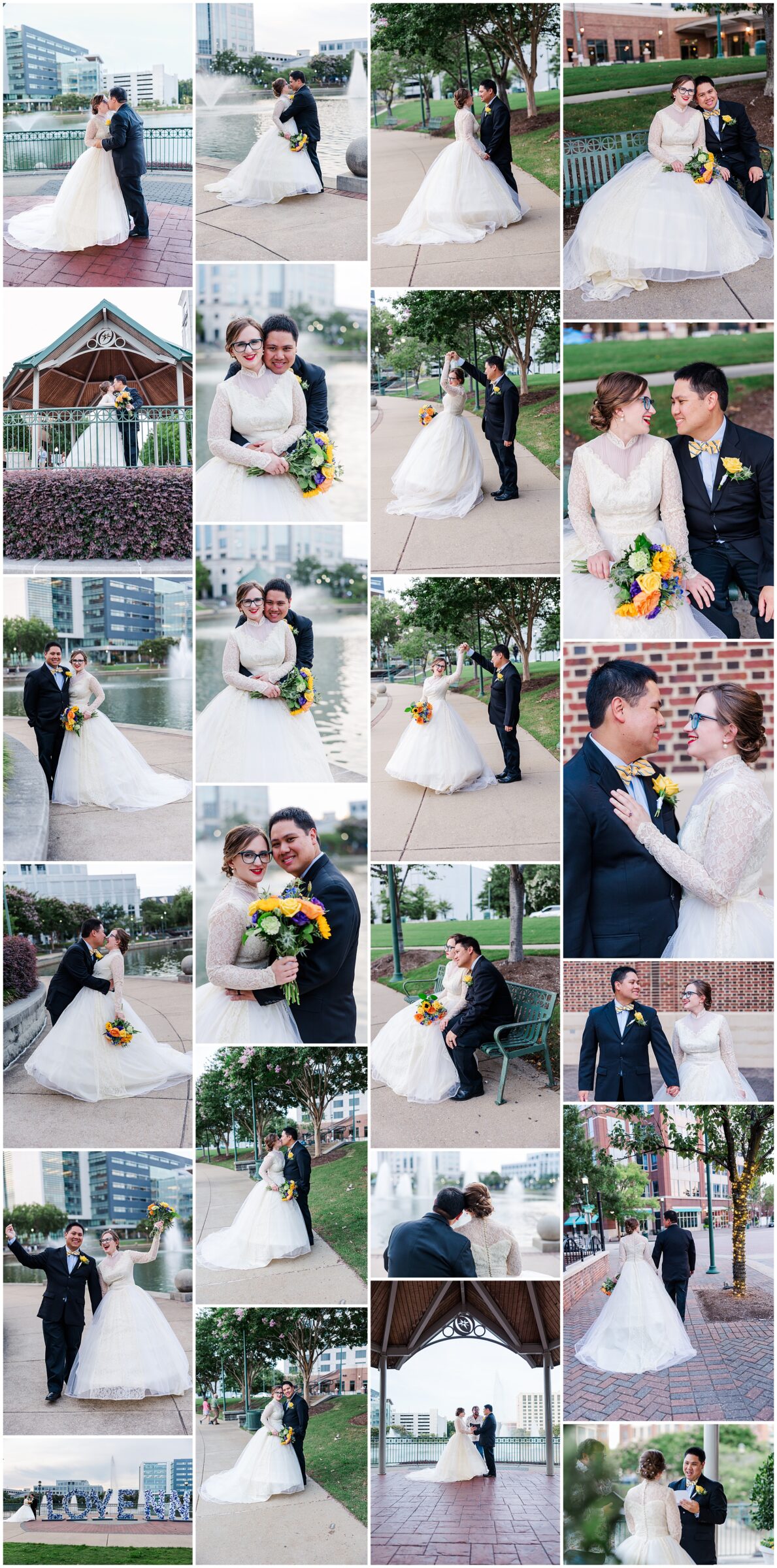 collage of elopement images in Newport News 