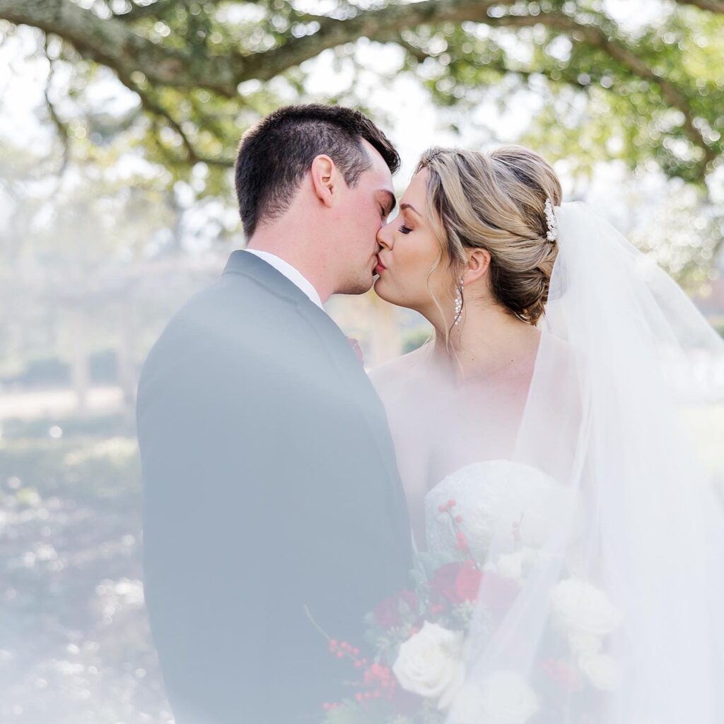 dreamy image using veil for wedding photos
