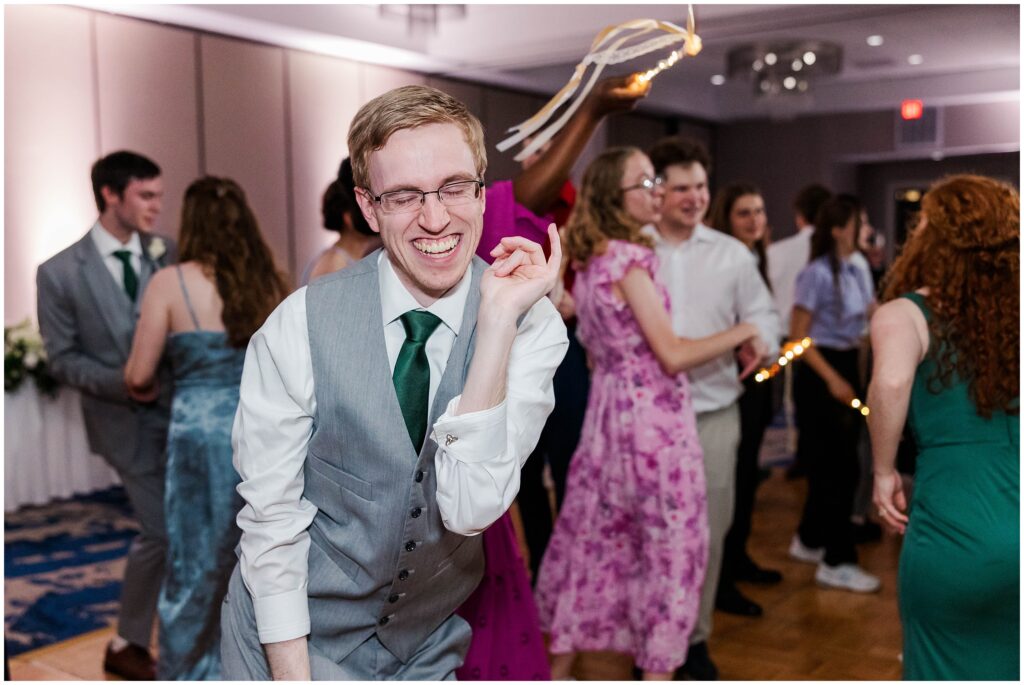 catching a fun dance floor wedding reception