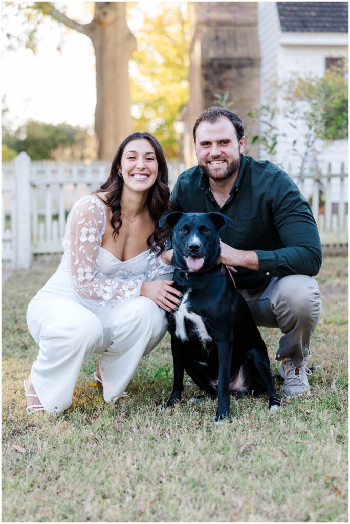 Allison and Tyler's engagement session was not complete without their dog joining for a family photo