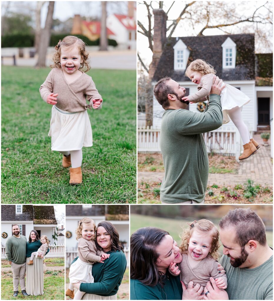 for family photos with a toddler, allow them to run and try more action poses 