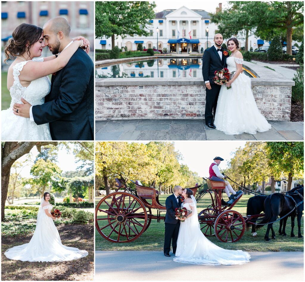 Alex and Sam's historic fall wedding at the Williamsburg Inn was breathtaking!  Image taken by Mattie Wezah, wedding photographer in Williamsburg, VA.