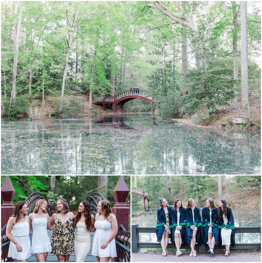 Senior portraits with your friends at the Crim Dell bridge are so popular!