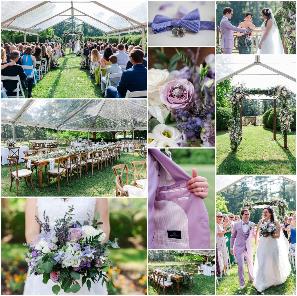 whimsical garden florals and moss for Bassett Hall wedding in Colonial Williamsburg 