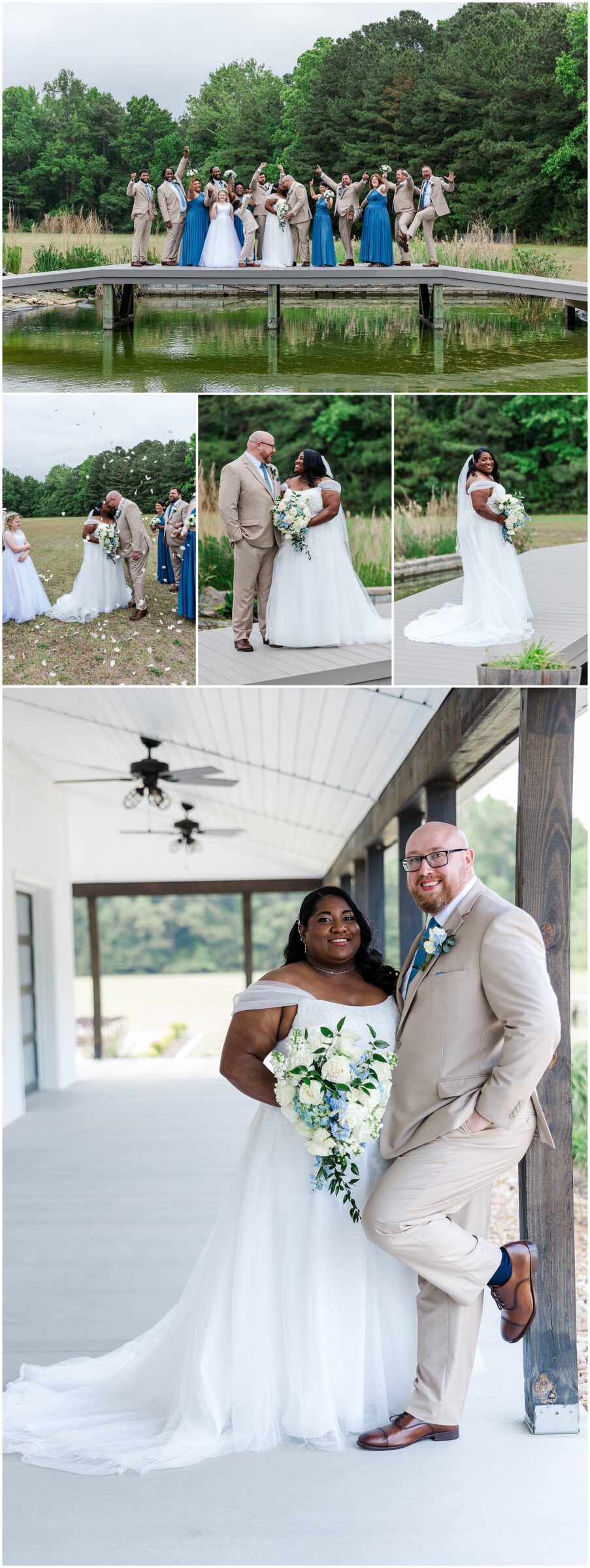 Couple images through out property at New Branch Farms wedding