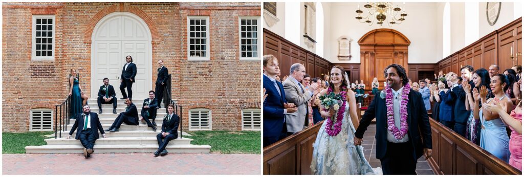 Historic Wren Chapel at William and Mary for a wedding ceremony.