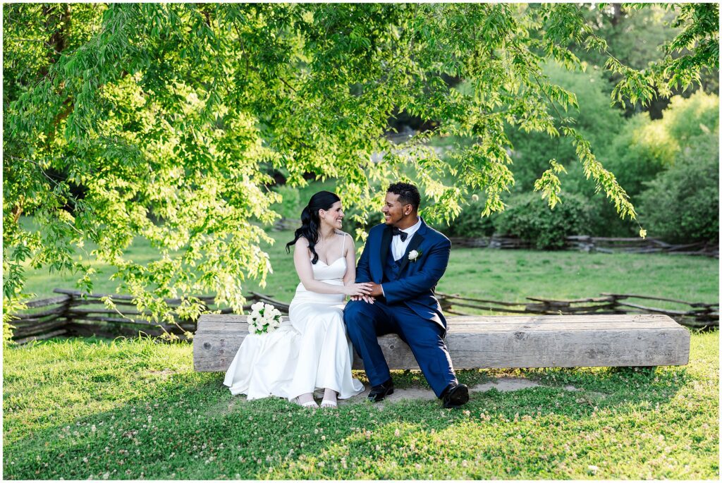 Natural portrait of newlyweds during an intimate Williamsburg elopement